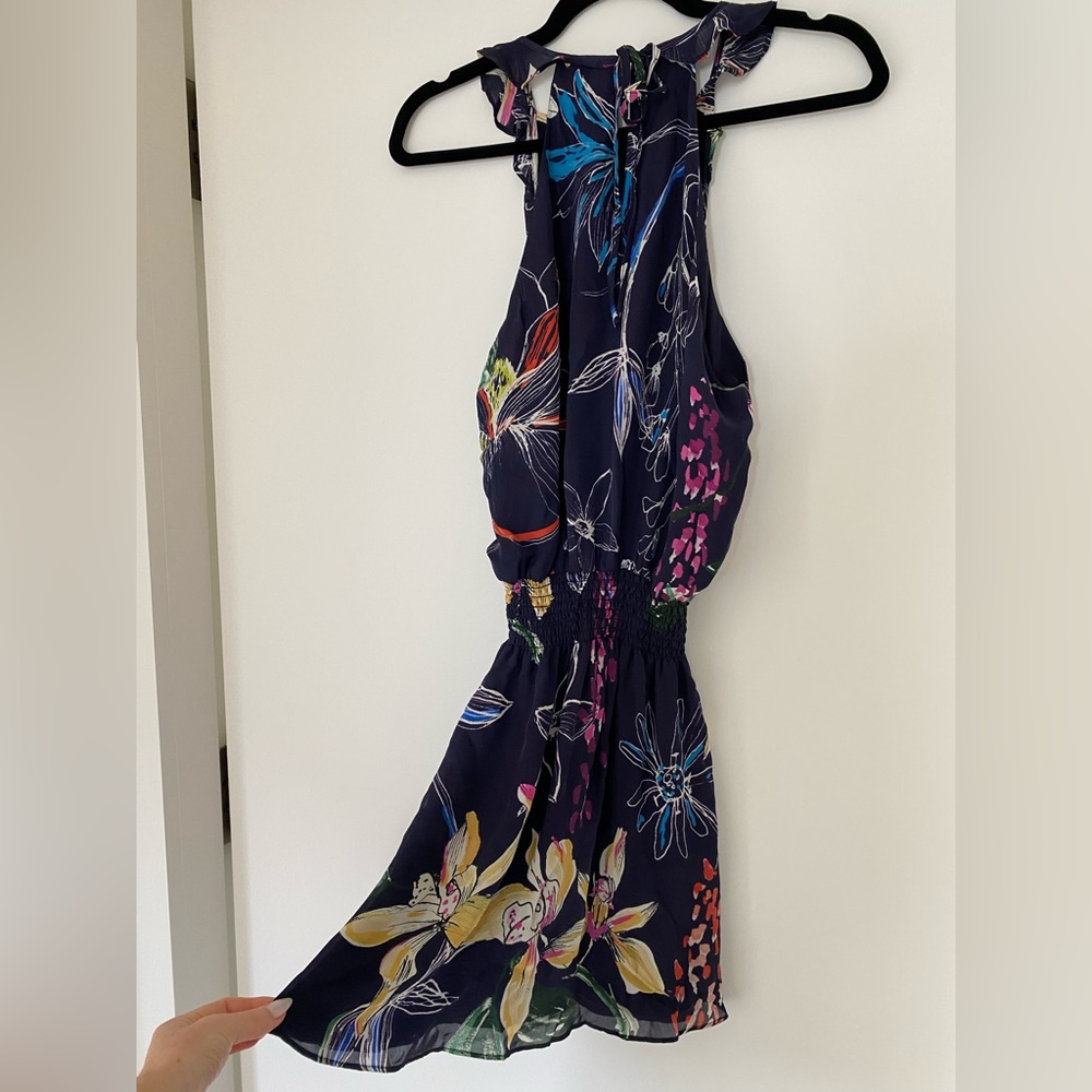 Parker Blue Floral Mini Dress